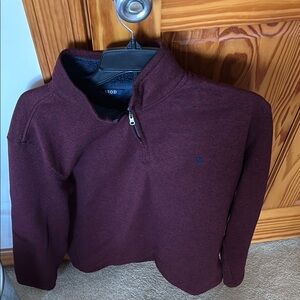 IZOD Men's Burgundy 1/4 zip